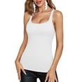 thumbnail image 7 of ANFERRY Womens Tank Top with Shelf Bra Basic Cotton Adjustable Straps Camisoles, 7 of 7