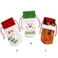 thumbnail image 4 of Cateissary Funda para botella de vino con cordón de alce, de comedor de felpa, ropa de lentejuelas, decoración del hogar, bolsa de champán, Kits de decoración para fiestas Papá Noel, 4 of 6