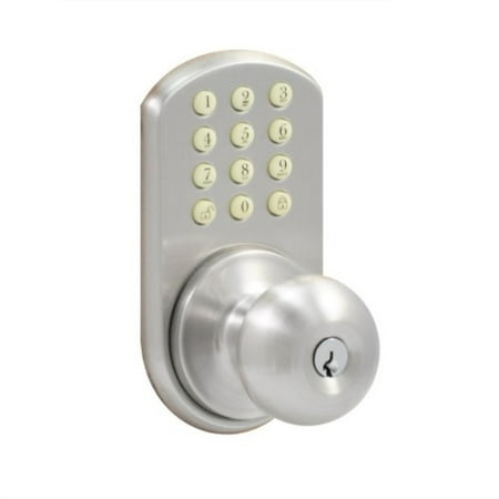morning industry inc hkk-01sn touchpad electronic doorknob, satin nickel