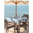 thumbnail image 3 of Outdoor Tablecloth with Umbrella Hole for Patio/Picnic/Party/Camping, Navy Blue Palm Tree Waterproof Table Cloth Square Cover Washable, Tropical Summer Coastal Vintage Blue (60"x 60"), 3 of 9