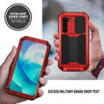 thumbnail image 2 of Allytech Case for Samsung Galaxy S23 5G, Built-in Screen Protector Slide Camera Cover Kickstand Full Body Protection Heavy Duty Rugged Dust Proof Case for Samsung S23, Red, 2 of 7