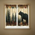 thumbnail image 7 of huayou 2 Pack Printed Kitchen Tier Curtains, 27.56x47.24 Inch Bear Pine Tree Forest Pattern Short Window Curtains, for Indoor Kitchen Cabin Lodge Home Window Decor, 7 of 7