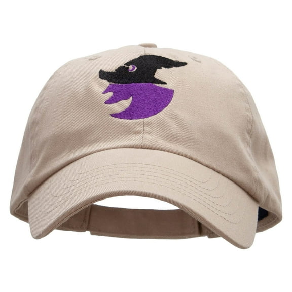 Witch Silhouette Low Profile Pet Spun Washed Cap - Khaki OSFM