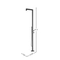 thumbnail image 3 of DAX Freestanding Outdoor Stainless Steel Shower with Hand Shower, Matte Black, 3 of 6