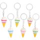 thumbnail image 3 of Kawaii Cartoon Keyrings Simulated Ice Cream Design Stylish Pendant For Women Man Plastic 6Pcs, 3 of 4