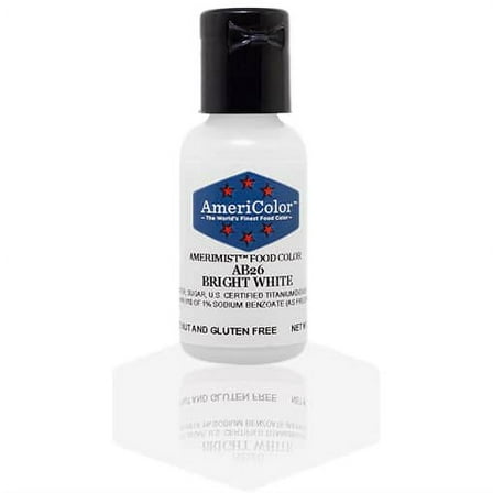 AmeriColor AmeriMist Bright White, .65 Ounce, Airbrush Food Color