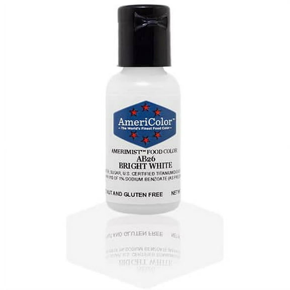 AmeriColor AmeriMist Bright White, .65 Ounce, Airbrush Food Color