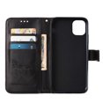 thumbnail image 4 of SaniMore Case for iPhone 15 Plus (6.7" 2023), PU Leather Full-body Protective Cover with Luxury Embossed Butterfly [Wrist Strap & Card Slots & Flip Kickstand] Shockproof Wallet Cover, Black, 4 of 9