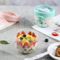 thumbnail image 2 of Duety 2pcs Overnight Oat Container 600ml Breakfast On the Go Cups with Lid and Foldable Spoon Reusable Overnight Oats Jar Portable Yogurt Cup Leak-Proof Food Storage Container, 2 of 8