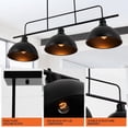 thumbnail image 4 of KPIBEST 43" 3-Light Modern Industrial Kitchen Island Light, Linear Living   Room Pendant, Metal Black Finish, 4 of 9