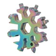 thumbnail image 2 of 18‑in‑1 Multifunctional Tool Snowflake Shape High‑Carbon Steel Spanner Portable Hex Wrench, 2 of 14