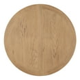 thumbnail image 4 of Retro Functional Extendable Dining Table with a 12" Leaf, Round Dining Table for Dining Room and Living Room (Oak Natural Wood + Off White), 4 of 7