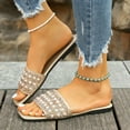 thumbnail image 2 of Dakaela Womens Slides Sandals Comfortable Summer Beach Flat Shoes Ladies Fashion Walking Slippers, 2 of 8