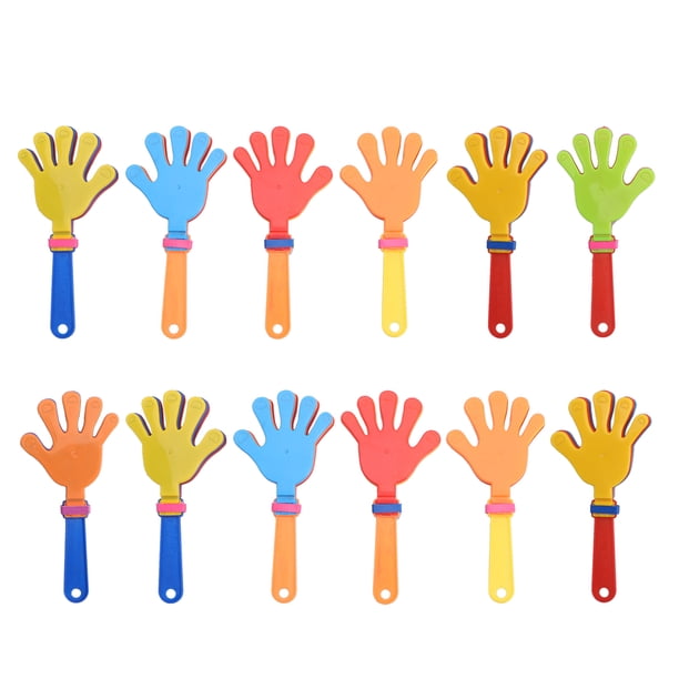 FELTECHELECTR 12 piezas de plástico para aplaudir a mano, juguetes para hacer ruido, recuerdos de fiesta para niños.