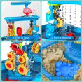 thumbnail image 4 of Richgv Sand Water Table Toy for 3 Year Old Toddlers, 3-Tier Kids Sand and Water Play Table Outside Beach Summer Toys, Outdoor Activity Sensory Play Water Table for Boys Girls, 4 of 8