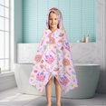 thumbnail image 6 of Classic Princess Pattern Hooded Bath Towel，50"x30" for Ages 3 To 12 Kids, Quick Dry Lightweight Soft Microfiber Hood Beach Towel Cover Up for Kids, 6 of 7