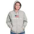 thumbnail image 3 of American Pride Patriotic July 4th Zip Up Hoodie Men's Women's Brisco Brands M, 3 of 6