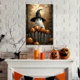 thumbnail image 6 of Halloween Ghost with Witch Hat Pumpkin Lanterns Canvas Wall Art Spooky Haunted Forest Framed Canvas Print Seasonal Wall Décor for Living Room Bedroom, 6 of 6
