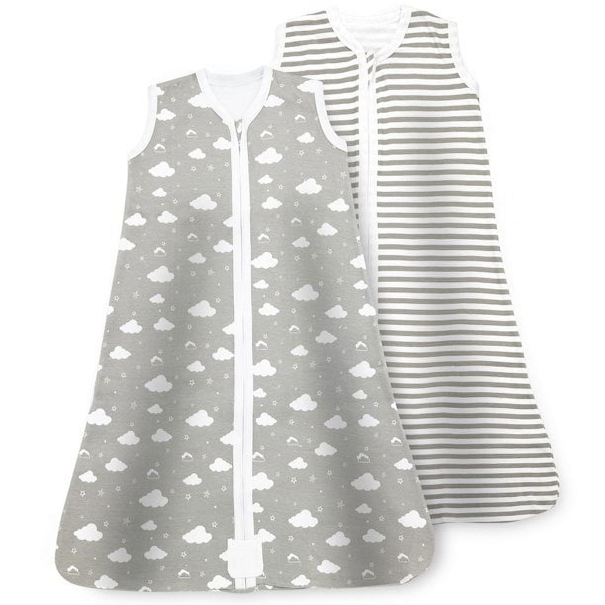 Baby Sleep Sack 6-12 Months, Cotton Sleep Sacks for 6-12 Months, Unisex Sleeping Bag Sack, Medium Size, 2-Way Zipper, 0.5 Tog Breathable Cotton