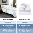 thumbnail image 3 of Luxury 1200 Thread Count Egyptian Cotton Geometric Scroll Embroidered 3 Piece Duvet Cover Set by Blue Nile Mills, 3 of 8