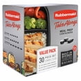 thumbnail image 3 of Rubbermaid TakeAlongs Meal Prep Food Storage Containers with Divided Base, 30 Pieces Value Pack, 3 of 3