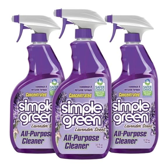 Simple Green AllPurpose Cleaner, 32 Fl Oz (Pack of 3), Lavender, 96 Fl Oz