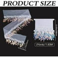 thumbnail image 2 of Polyester Tassel Lace Ribbon Fringe Ribbon with Laser Sequins Clothes Decoration White 11-3/8 inch(290mm), 2 of 9