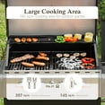 thumbnail image 3 of Alpha Joy 4-Burner Stainless Steel Propane Gas Grill with Side Burner, Blue, 3 of 10