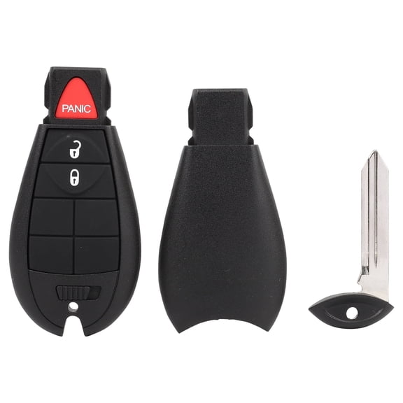CCIYU 3 Buttons Pack of 1 Key Fob Cover Shell Case Replacement for Dodge Ram 1500 3.7L 2009-2010, for M3N5WY783X IYZ-C01C