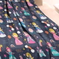 thumbnail image 3 of Dark Blue Little Princess Pattern Blanket,Comfortable Soft Flannel Throw Blanket,All Season,Warm Lightweight Blankets for Sofa Bed Couch Living Room Chair,30"x40", 3 of 4