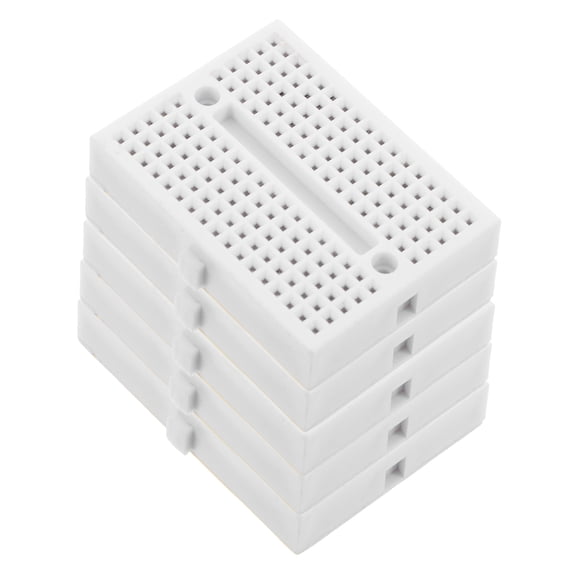 FOLOYORI 5Pcs Versatile White Electronic Breadboard Kit for ering Practice and Circuit Debugging