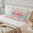 thumbnail image 5 of Pink Flamingo Long Body Pillow Cover 20x60 Inch, Summer Tropical Flamingo Hawaii Animals Decorative Pillowcase with Zipper, Microfiber Pillow Protector, Soft Breathable Long Pillowcases for Women, 5 of 9