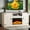 White, variant on Blotout Farmhouse Fireplace TV Stand for TVs up to up 75" TVs, 66" Entertainment Center with with 26" Electric Fireplace & Adjustable Shelves for Living Room Bedroom