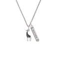 thumbnail image 2 of Delight Jewelry Silvertone Antiqued Giraffe Silvertone Mother Daughter Bar Charm Necklace, 23", 2 of 4