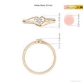 thumbnail image 4 of ANGARA Natural Diamond Heart Promise Ring in 14K Rose Gold for Women (Size-2.9mm | Color-H | Clarity-SI2) | April Birthstone, Birthday, Anniversary, Jewelry Gift for Women | Natural Diamond Ring, 4 of 9