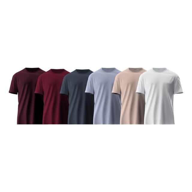 Playera Hombre Paquete 6 Colores Basic Algodón Suave/comoda