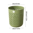 thumbnail image 3 of Vxdvou Garbage Can, Green Plastic Trash Bin for Bathroom, Office, Kitchen, Small Space, Lidless Design, Large Opening for Easy Disposal, Stylish and Modern Wastebasket, 3 of 6