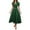 Army Green, variant on Womens Summer Short Puff Sleeve Casual Semi-Formal Fit and Flare Church Wedding Guest Work Dresses
