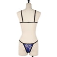 thumbnail image 2 of Everyday Bras for Women Men S Briefs Lace Pajama Set for Women Long Sleeve Lace Underwear Set Lace Garter Lingerie Set with Removable Choker Adult Mens Underwear Lace Shorts Lingerie Set Blue M, 2 of 5