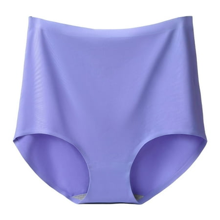 Bigersell Womens High Waisted Underwear Clearance WomenS Underwear Boyshort Thongs Panty Style P-337 Cotton Boyshort Panties Seamless Thongs Briefs Mid Waist Women Cheeky Panties Purple XL