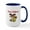 White/Navy Inside, variant on CafePress - Merry Christmas With Moose Mug - 15 oz Ceramic Large White Novelty Mug