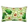 thumbnail image 1 of Cauagu Avocado Green Striped Print Pillow Covers with Envelope Closure,1PC Pillow Cases Decorative Pillow Case for Bed & Couch, Pillows Not Included-14"x20", 1 of 6
