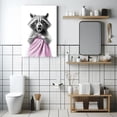 thumbnail image 3 of AatoeaX Raccoon Wall Art Humor Decor for Girls & Kids Bathroom Black, Gray, Pink, 3 of 5