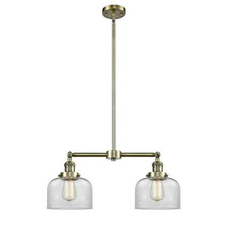 

Innovations 2-LT Vintage LED Large Bell 22 Chandelier - Antique Brass - 209-AB-G72-LED