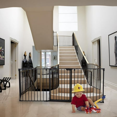 Zimtown Upgraded Installed Fireplace Fence Baby Safety Fence
