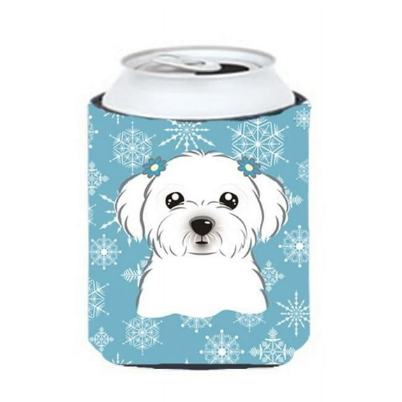 Snowflake Maltese Can or Bottle Hugger
