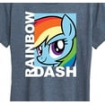 thumbnail image 3 of My Little Pony - Character Block Rainbow Dash - Women's Short Sleeve Graphic T-Shirt, 3 of 5