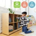 thumbnail image 5 of ECR4Kids 8-Compartment Mobile Backpack Storage Cabinet, Classroom Furniture, Natural, 5 of 10