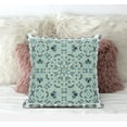 thumbnail image 3 of 16â€ Aqua Geostar Zippered Suede Throw Pillow, 3 of 3