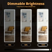 Nextay 21” x 64” White Modern LED Lighted Full Length Floor Mirror